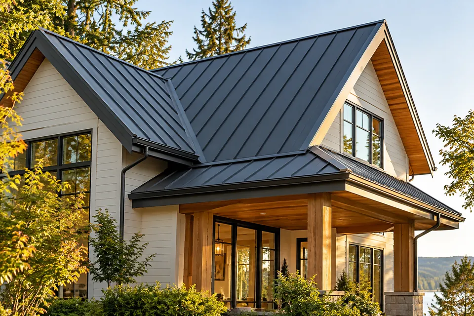 Generated roofing scene for an illustrative project example